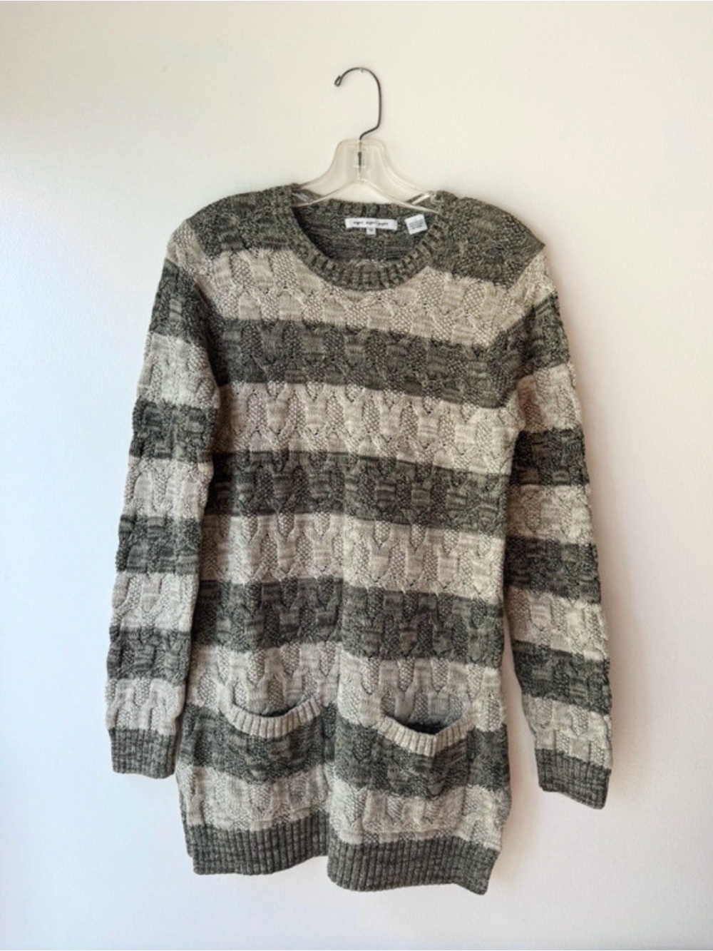 Eight eight eight grey stripped sweater dress size medium